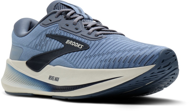 Brooks Mens Revel Max - Rain Washed/Grey/Navy - Neutral - AW26