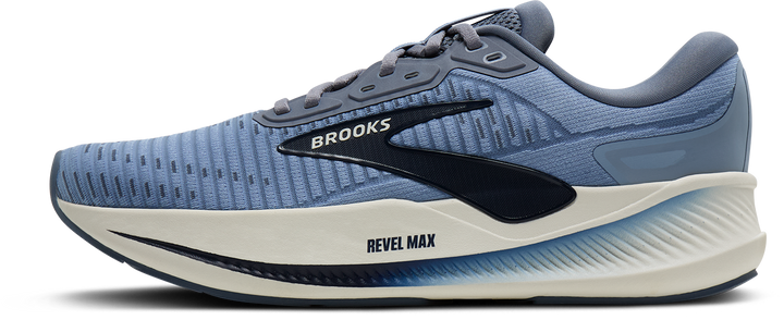 Brooks Mens Revel Max - Rain Washed/Grey/Navy - Neutral - AW26