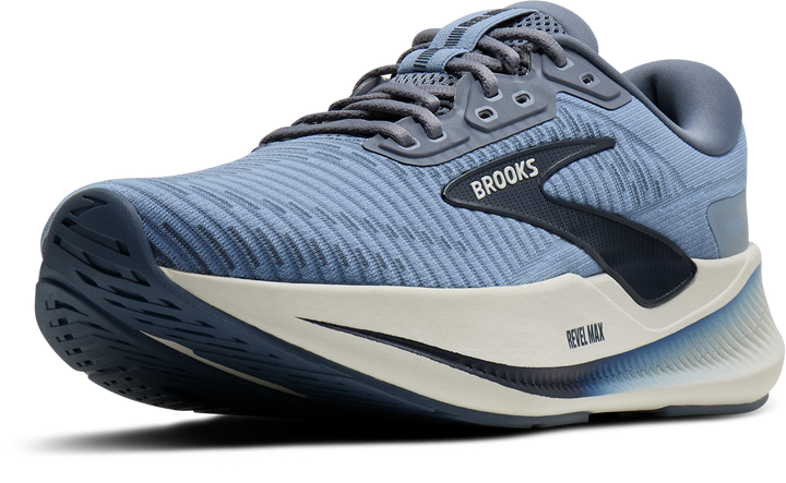 Brooks Mens Revel Max - Rain Washed/Grey/Navy - Neutral - AW26