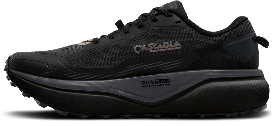Brooks Mens Cascadia 20 GTX - Black/Ebony/Nocturnal - Trail - AW26