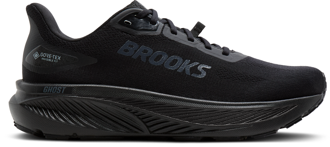 Brooks Mens Ghost 18 GTX - Black/Black/Ebony - Neutral - AW26