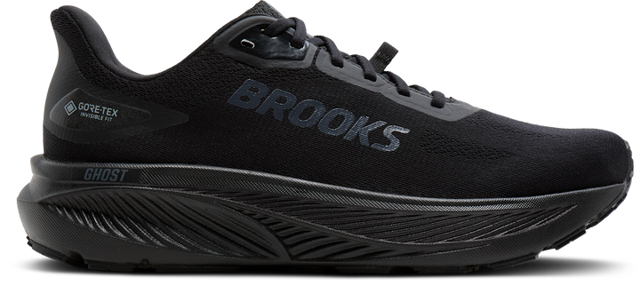 Brooks Mens Ghost 18 GTX - Black/Black/Ebony - Neutral - AW26
