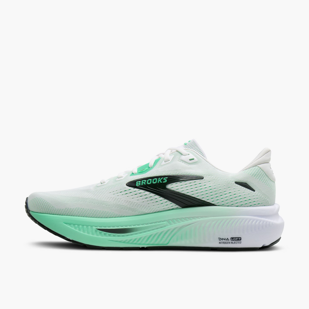 Brooks Mens Ghost 18 - White/Spring Bud/Spruce - Neutral - AW26