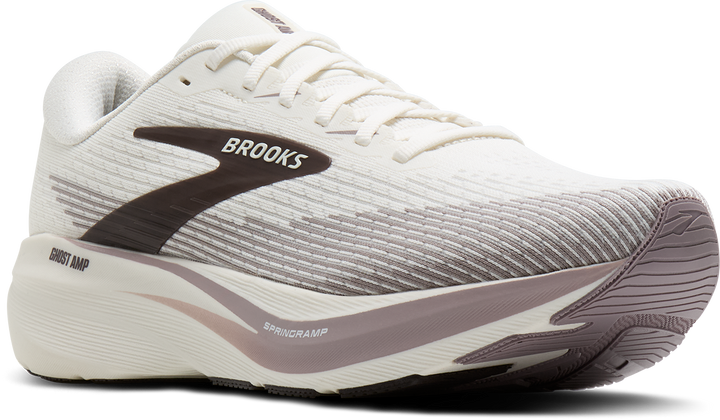 Brooks Mens Ghost Amp - Coconut/Purple Dove/Raisin - Neutral - AW26