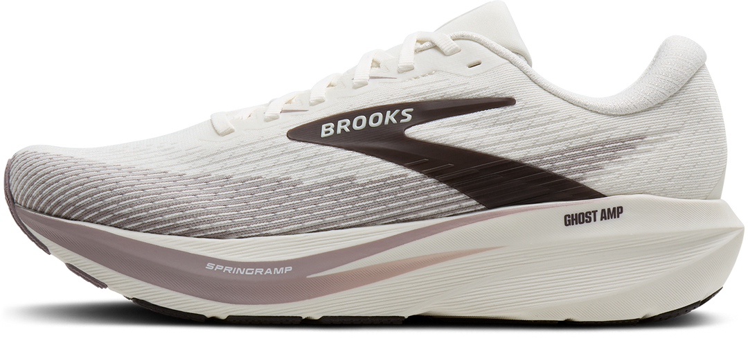 Brooks Mens Ghost Amp - Coconut/Purple Dove/Raisin - Neutral - AW26