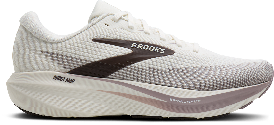 Brooks Mens Ghost Amp - Coconut/Purple Dove/Raisin - Neutral - AW26