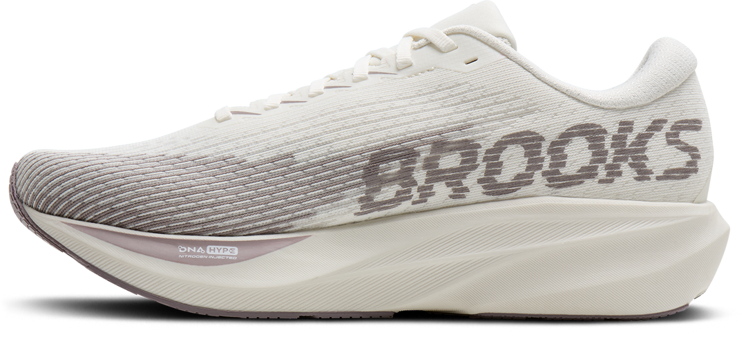 Brooks Mens Ghost Amp - Coconut/Purple Dove/Raisin - Neutral - AW26