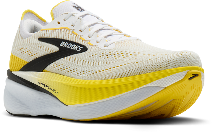 Brooks Mens Hyperion Max 4 - White/Cyber Yellow/Black - Neutral - AW26
