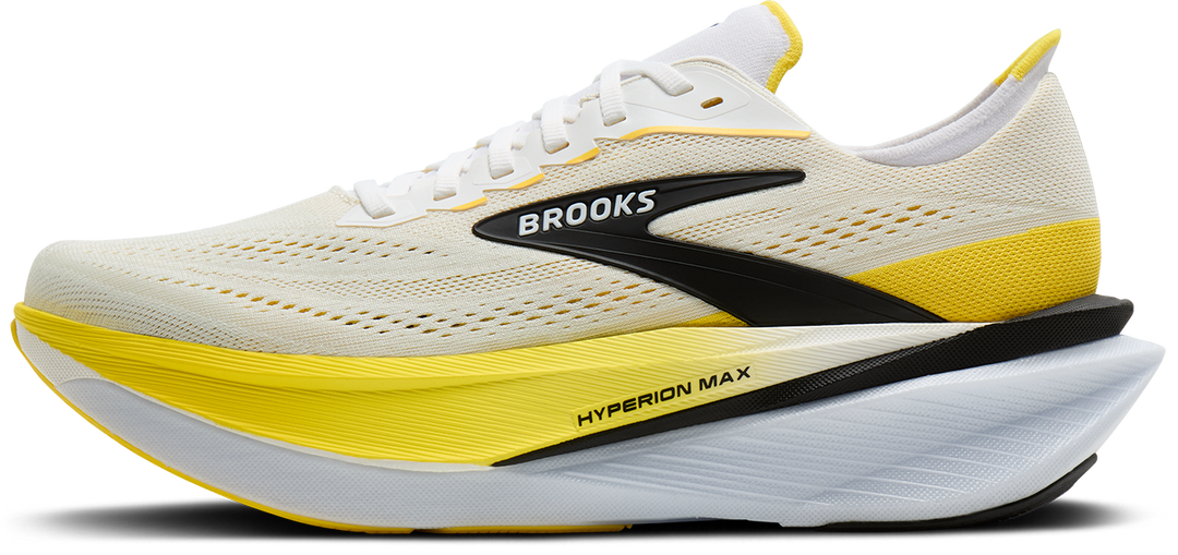 Brooks Mens Hyperion Max 4 - White/Cyber Yellow/Black - Neutral - AW26