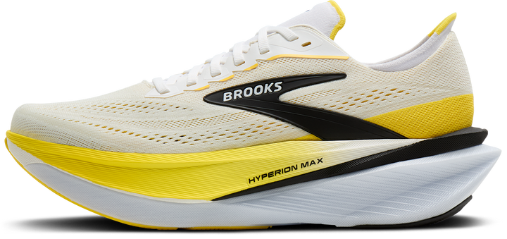 Brooks Mens Hyperion Max 4 - White/Cyber Yellow/Black - Neutral - AW26