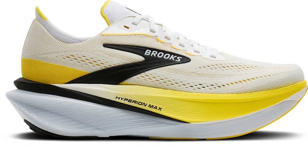 Brooks Mens Hyperion Max 4 - White/Cyber Yellow/Black - Neutral - AW26