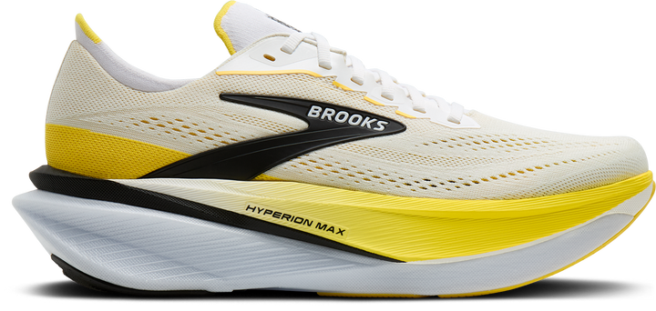 Brooks Mens Hyperion Max 4 - White/Cyber Yellow/Black - Neutral - AW26