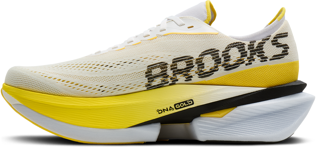 Brooks Mens Hyperion Max 4 - White/Cyber Yellow/Black - Neutral - AW26