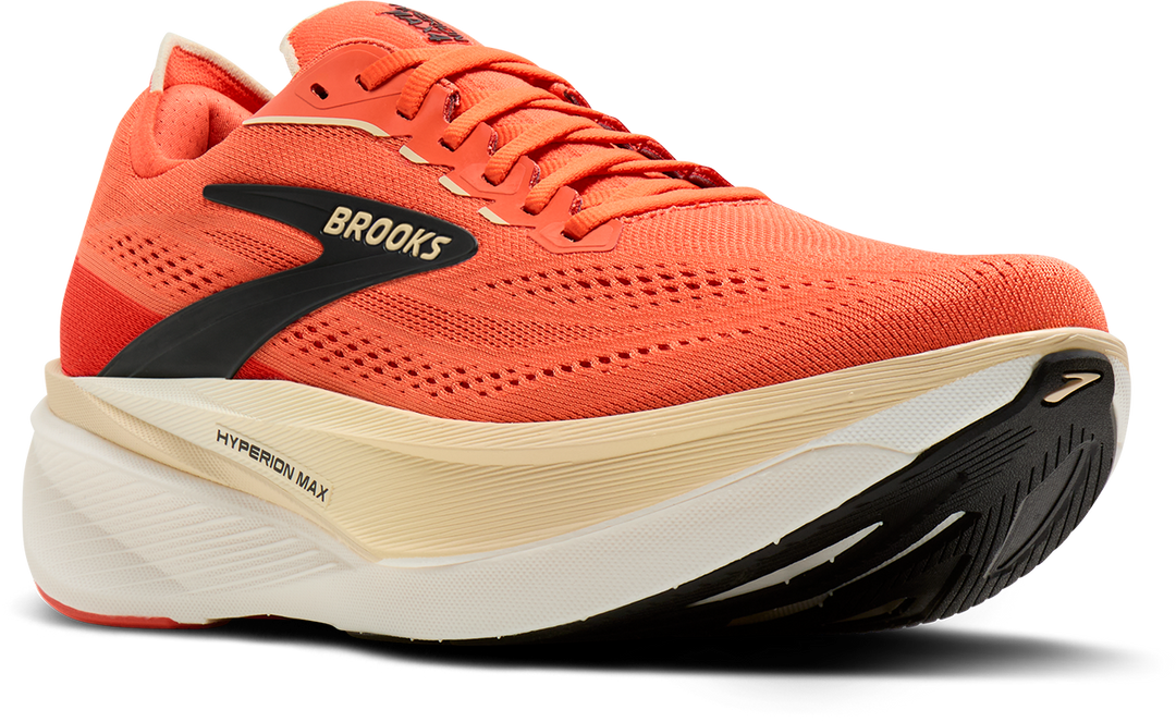 Brooks Mens Hyperion Max 4 - Tigerlilly/Wood Ash/Black - Neutral - AW26