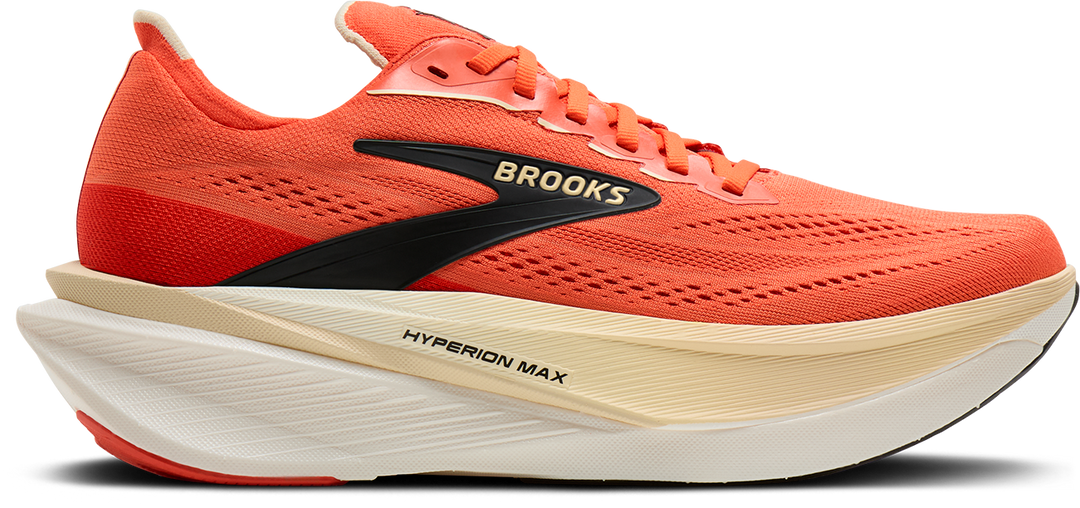 Brooks Mens Hyperion Max 4 - Tigerlilly/Wood Ash/Black - Neutral - AW26