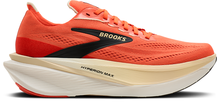 Brooks Mens Hyperion Max 4 - Tigerlilly/Wood Ash/Black - Neutral - AW26