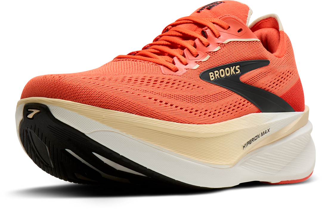 Brooks Mens Hyperion Max 4 - Tigerlilly/Wood Ash/Black - Neutral - AW26
