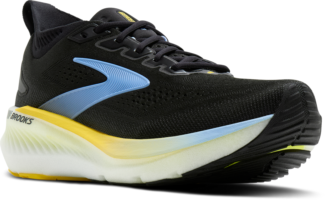 Brooks Mens Glycerin GTS 23 - Black/Cyber Yellow/Nightlife - Stability - AW26