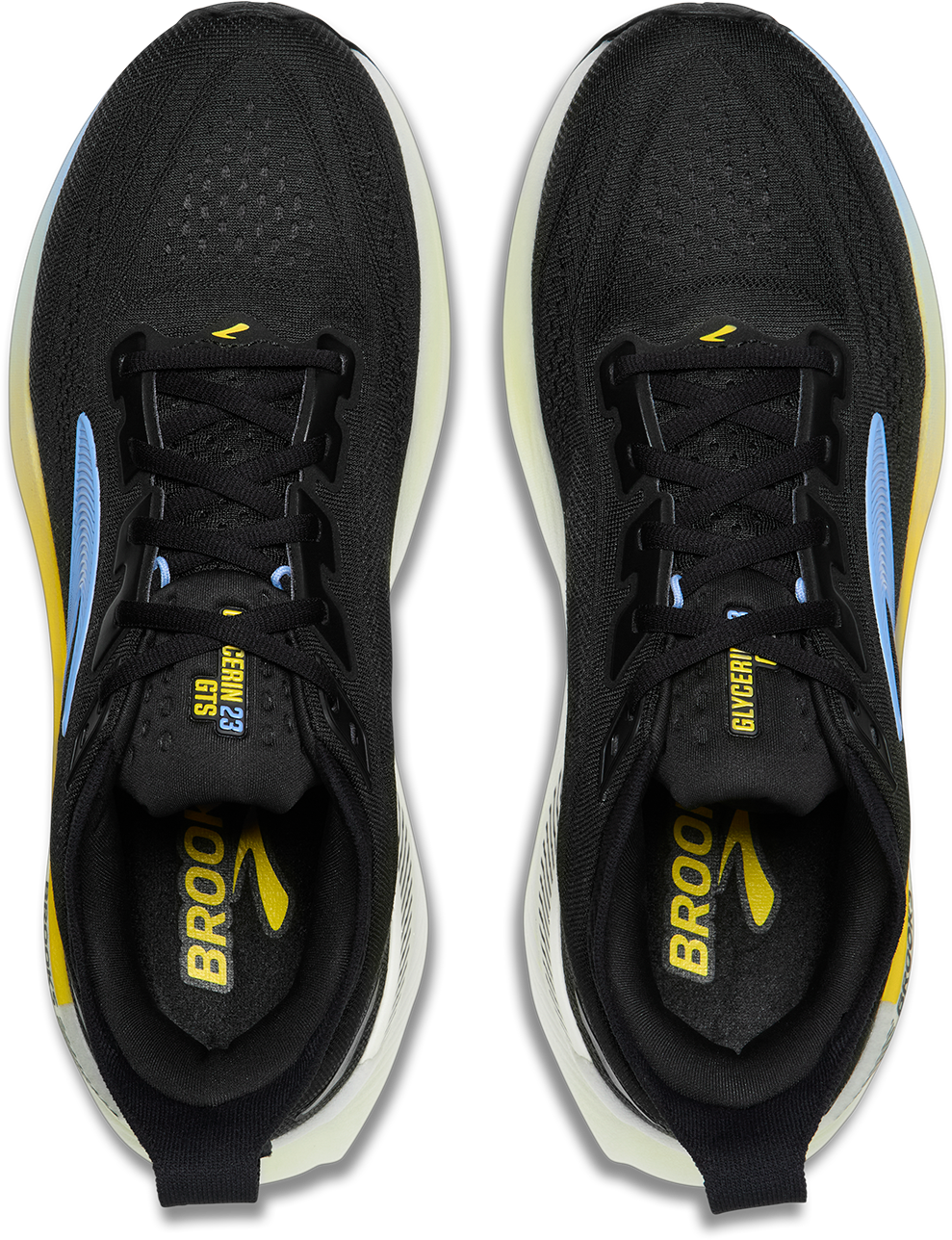 Brooks Mens Glycerin GTS 23 - Black/Cyber Yellow/Nightlife - Stability - AW26