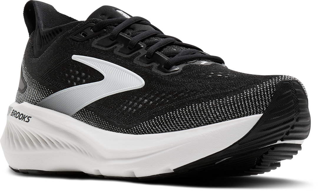 Brooks Mens Glycerin GTS 23 Wide - 2E Width - Black/Grey/White - Stability - SS26