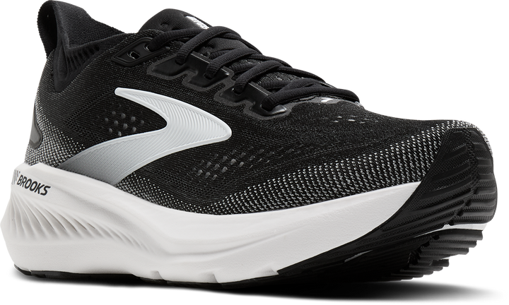 Brooks Mens Glycerin GTS 23 Wide - 2E Width - Black/Grey/White - Stability - SS26