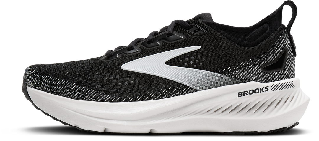 Brooks Mens Glycerin GTS 23 Wide - 2E Width - Black/Grey/White - Stability - SS26
