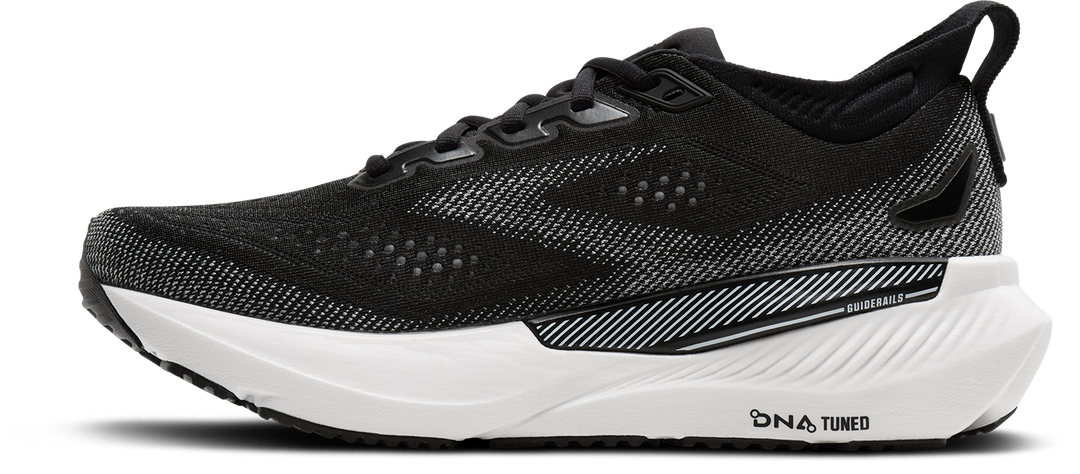 Brooks Mens Glycerin GTS 23 Wide - 2E Width - Black/Grey/White - Stability - SS26