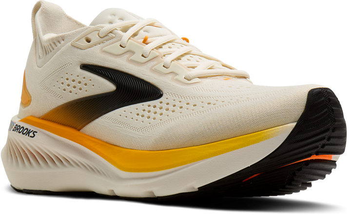 Brooks Mens Glycerin GTS 23 - Arctic Wolf/Angora/Orange - Stability - AW26