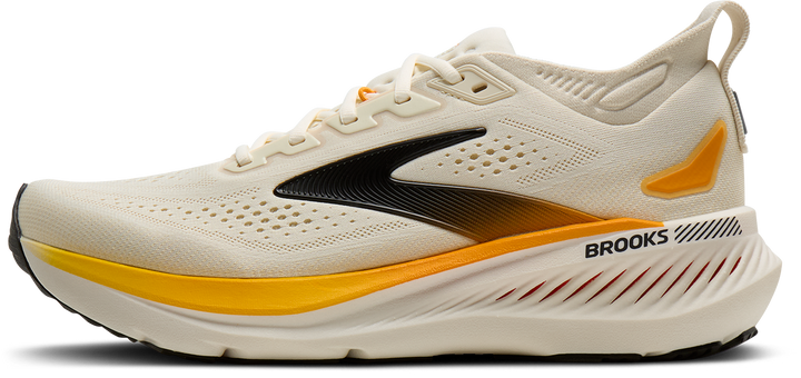 Brooks Mens Glycerin GTS 23 - Arctic Wolf/Angora/Orange - Stability - AW26