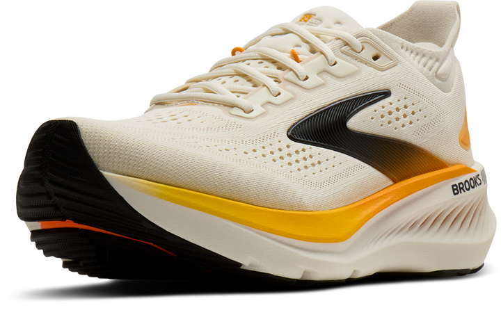 Brooks Mens Glycerin GTS 23 - Arctic Wolf/Angora/Orange - Stability - AW26