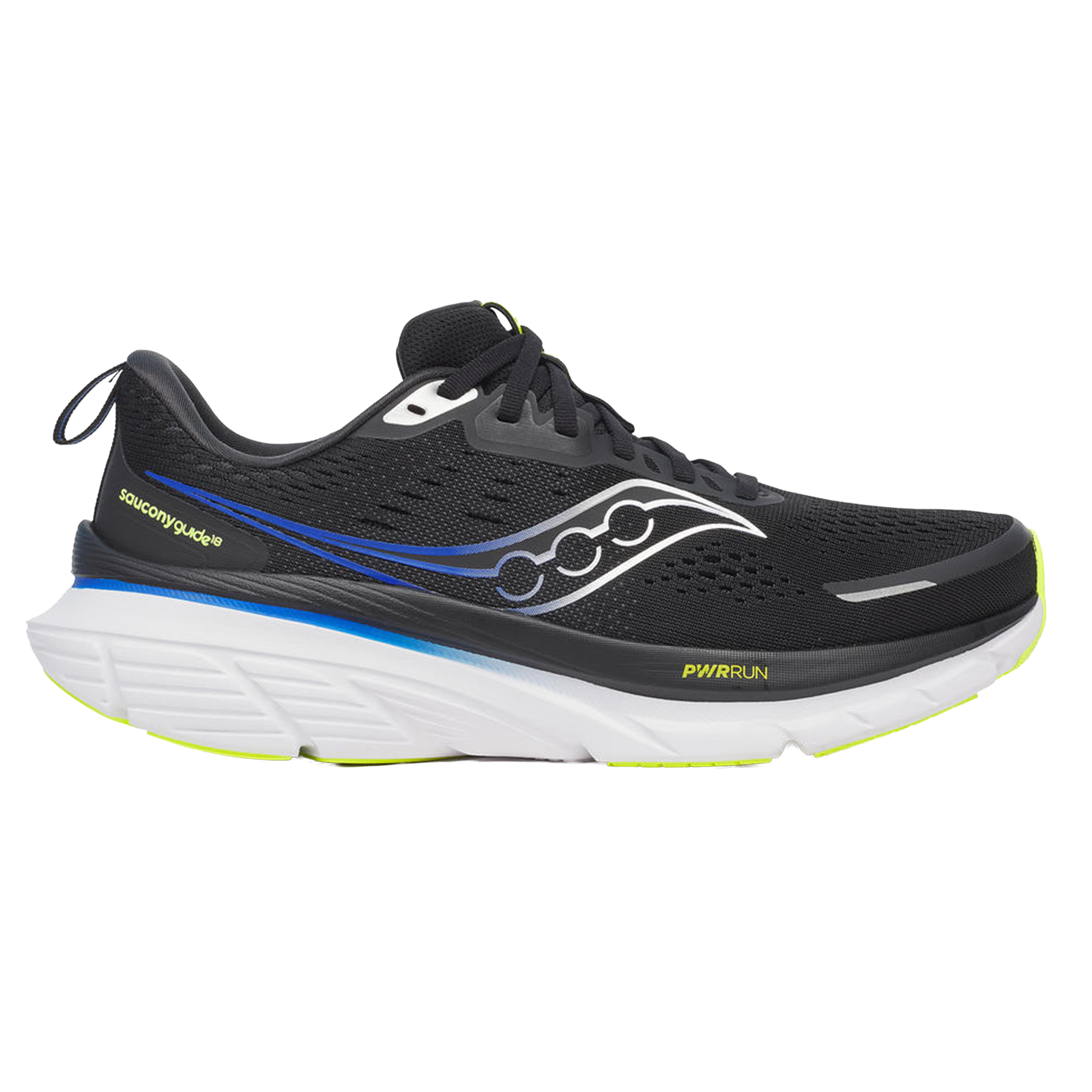 Saucony Mens Guide 18 - Noir/Lapis - Stabilité - AW25