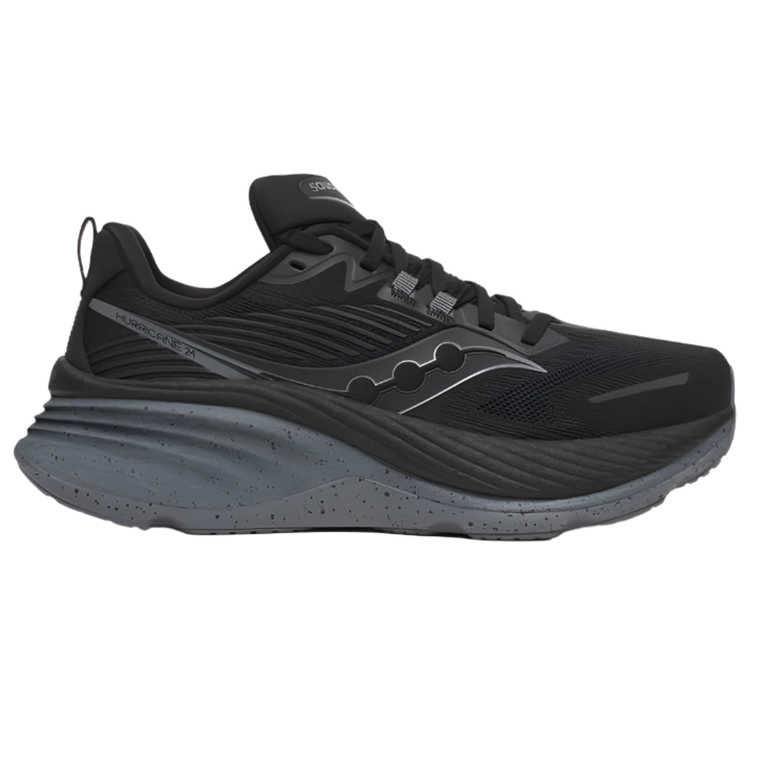 Saucony Womens Hurricane 24 - Black/Black  - Stability