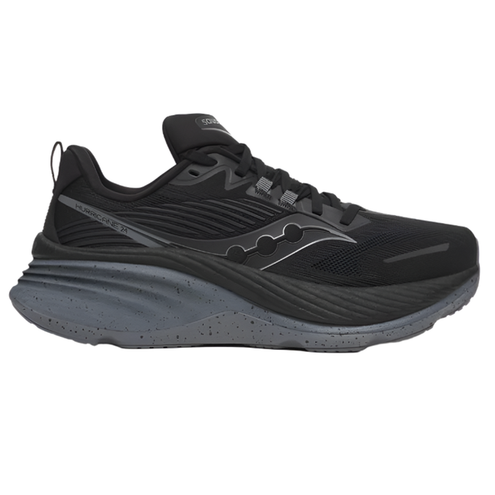 Saucony Womens Hurricane 24 - Black/Black  - Stability