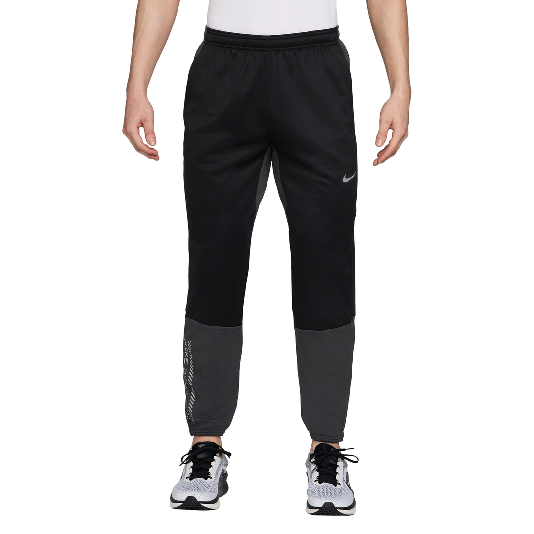 Nike Herren Therma-FIT Winterized Challenger Hose – Schwarz/Anthrazit/Schwarz/Reflektierendes Silber