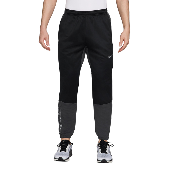 Nike Herren Therma-FIT Winterized Challenger Hose – Schwarz/Anthrazit/Schwarz/Reflektierendes Silber