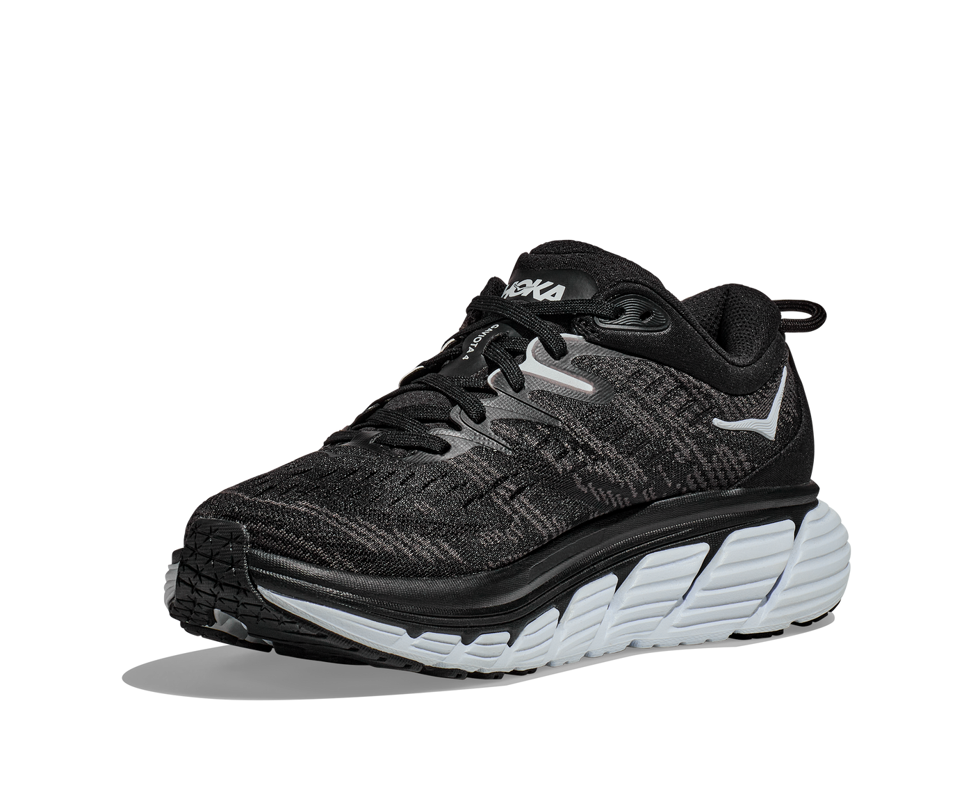 Hoka Mens Gaviota 4 - Black/White - Stability