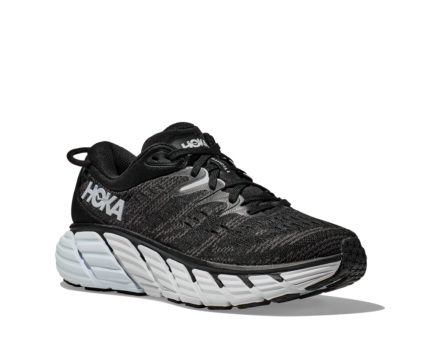 Hoka Mens Gaviota 4 - Black/White - Stability