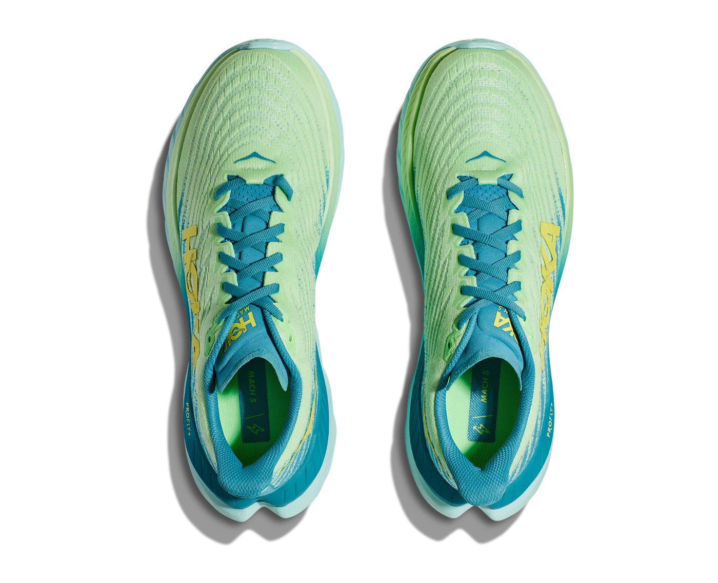 Hoka Mens Mach 5 - Lime Glow/Ocean Mist - Neutral