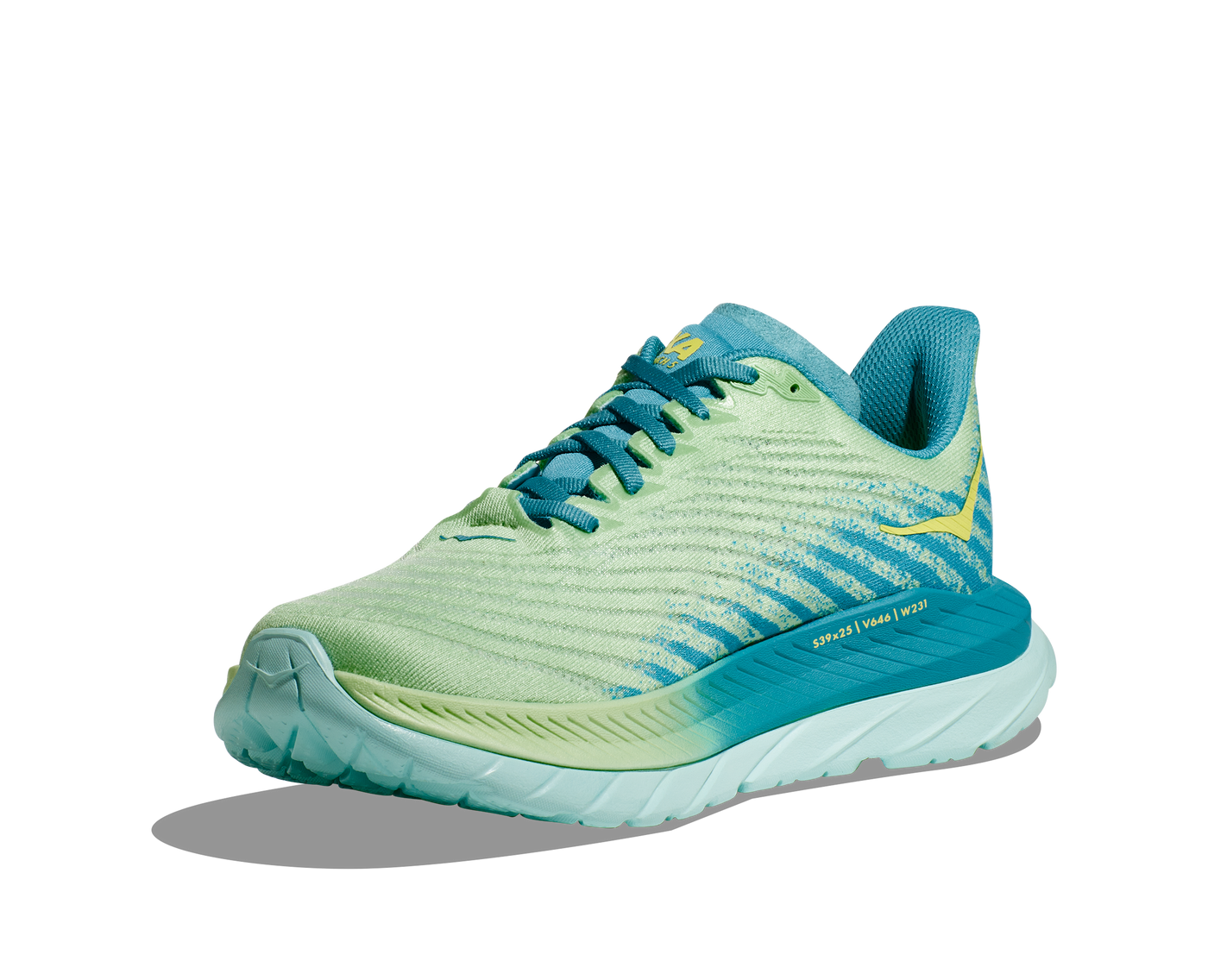 Hoka Mens Mach 5 - Lime Glow/Ocean Mist - Neutral