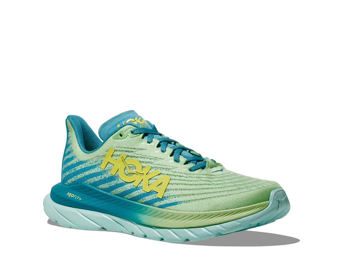 Hoka Mens Mach 5 - Lime Glow/Ocean Mist - Neutral