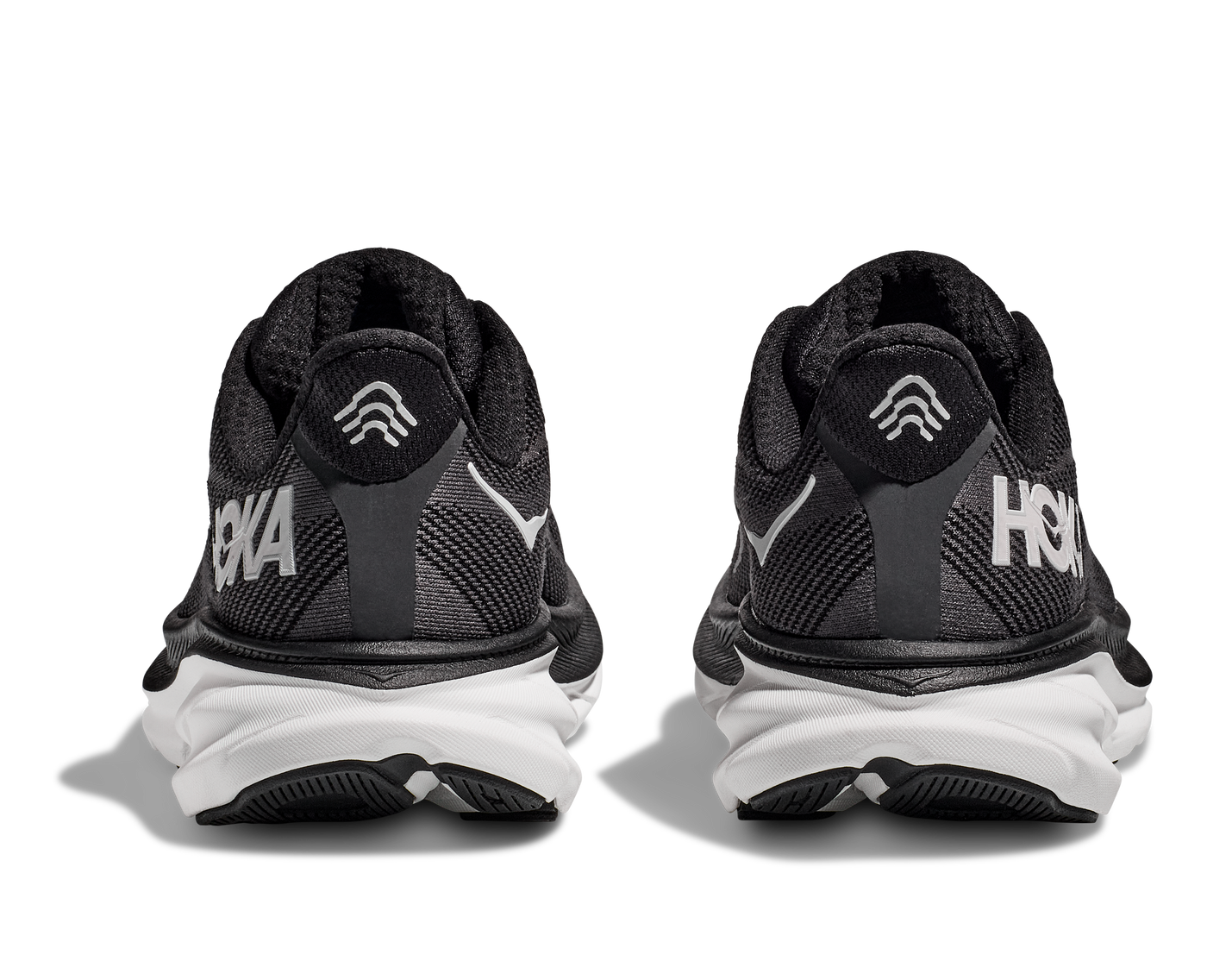 Hoka Mens Clifton 9 Black White Neutral Run North West