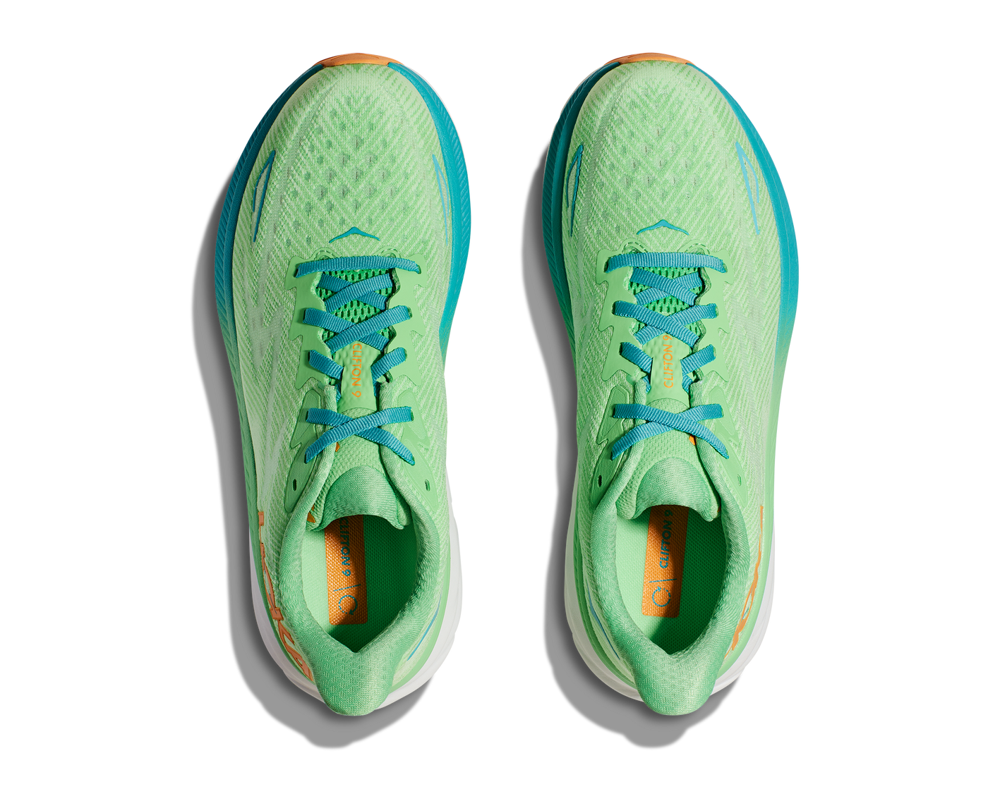 Hoka Mens Clifton 9 - Zest/Lime Glow - Neutral