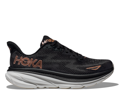 Hoka Womens Clifton 9 - Black/Rose Gold - Neutral