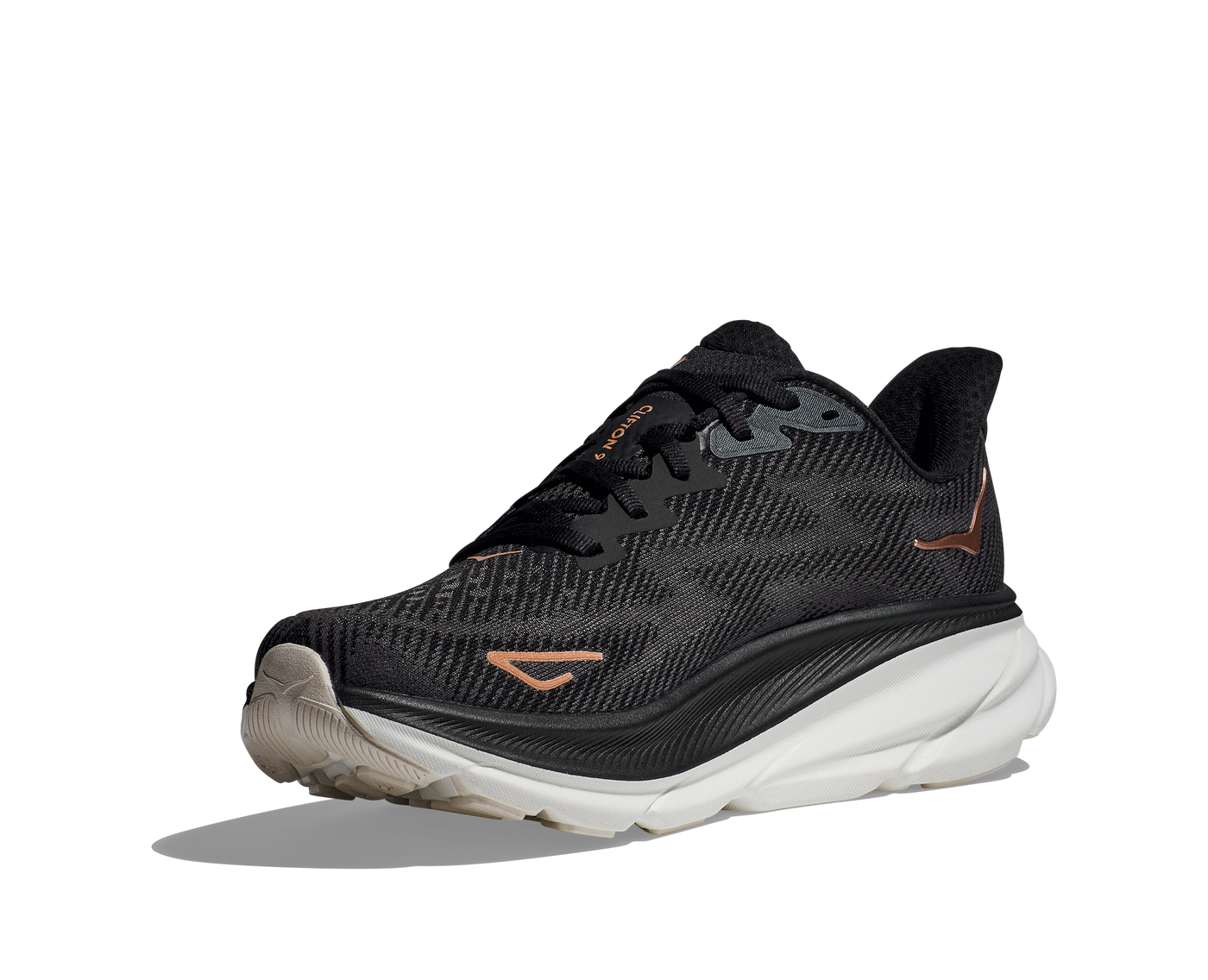 Hoka Womens Clifton 9 - Black/Rose Gold - Neutral