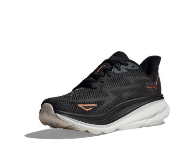 Hoka Womens Clifton 9 - Black/Rose Gold - Neutral