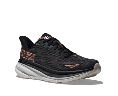 Hoka Womens Clifton 9 - Black/Rose Gold - Neutral