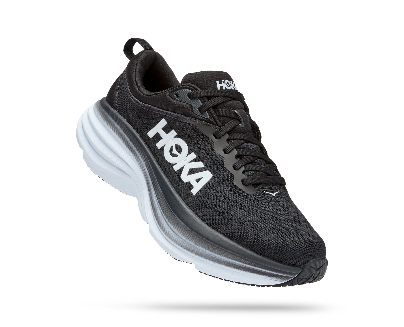 Hoka Womens Bondi 8 - Black/White - Neutral