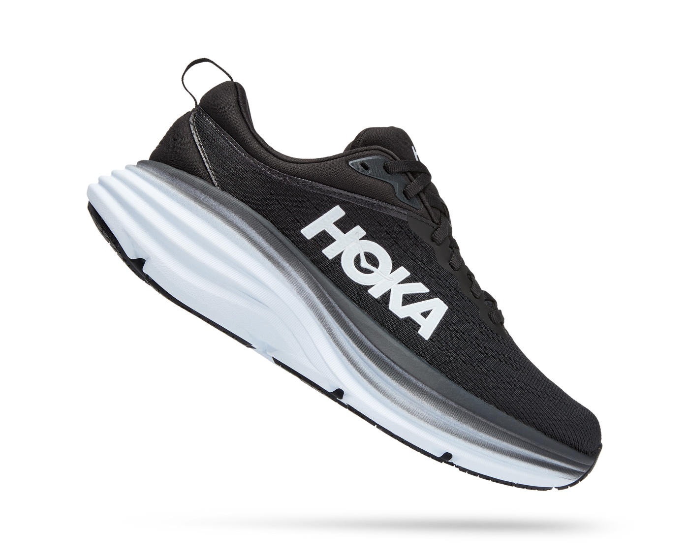 Hoka Womens Bondi 8 - Black/White - Neutral