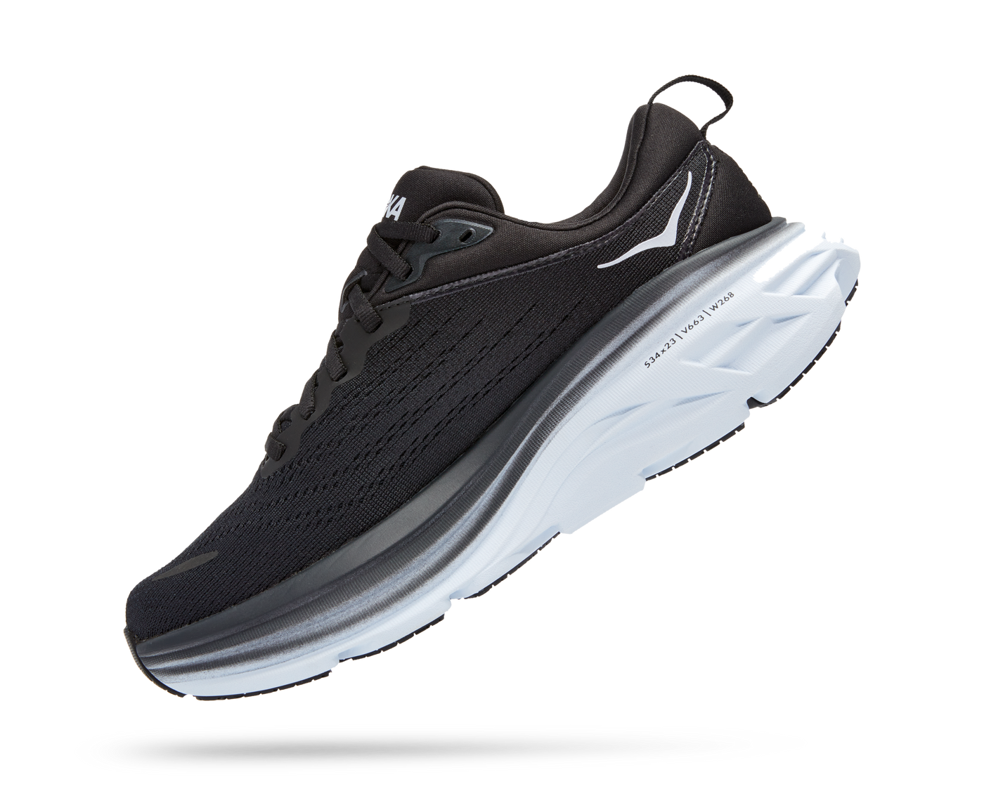 Hoka Womens Bondi 8 - Black/White - Neutral