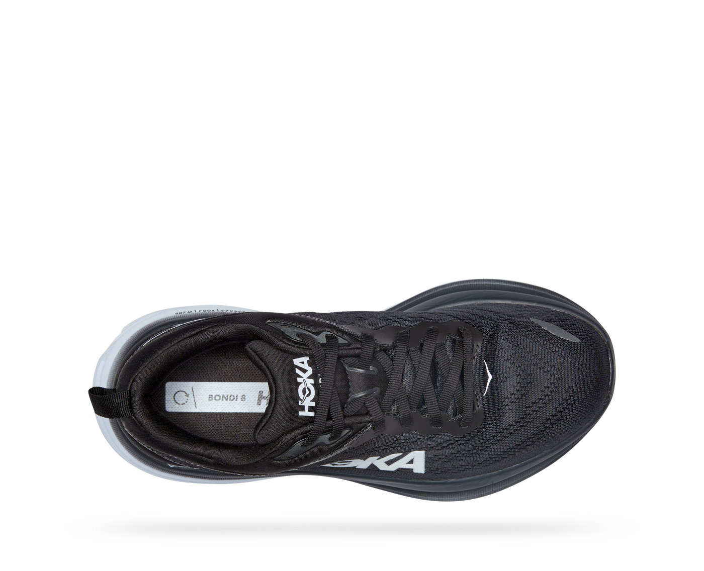 Hoka Womens Bondi 8 - Black/White - Neutral